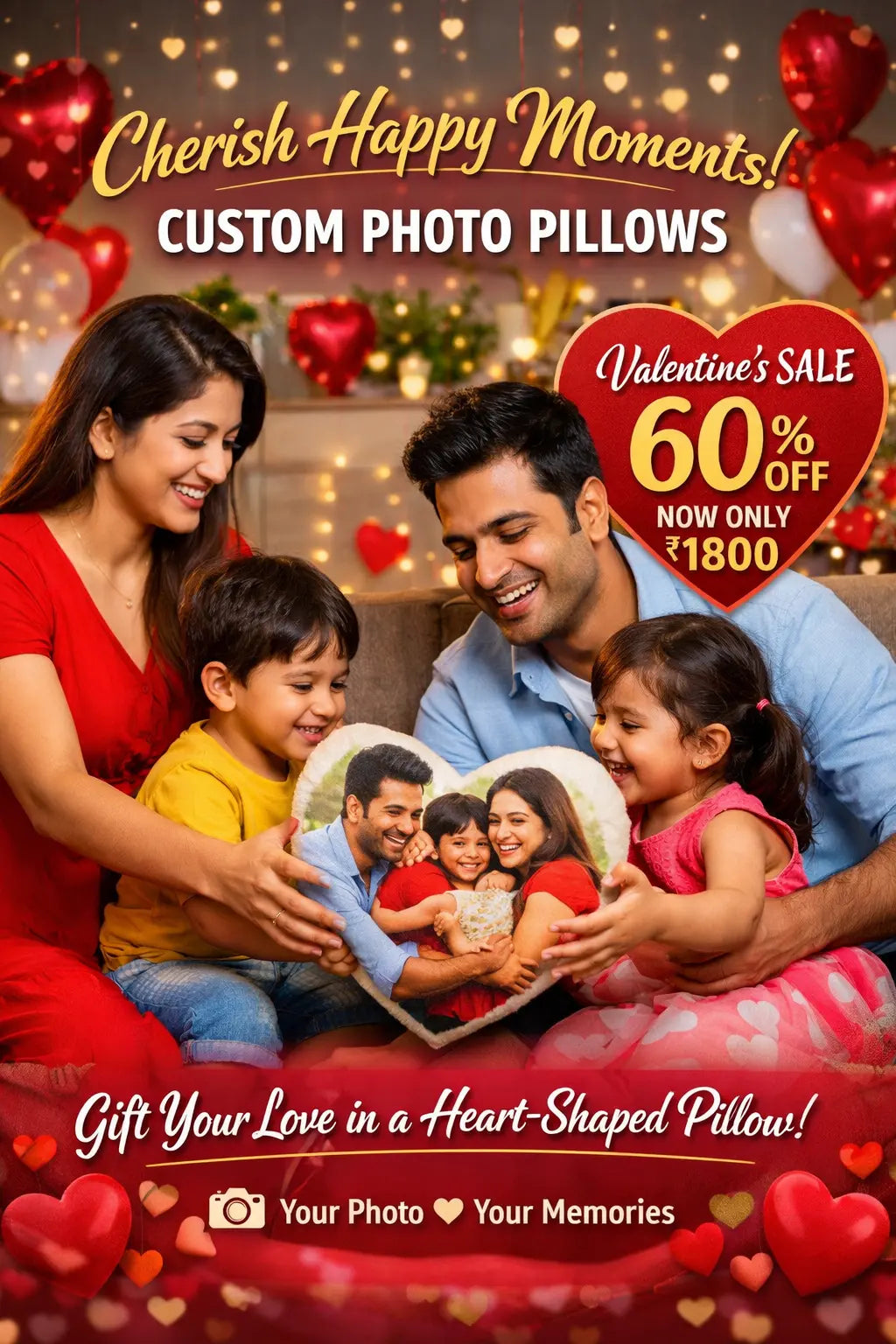 DREAMA CUSTOM PILLOW - BUY 1 GET ONE FREE FOR 1800 ONLY  !
