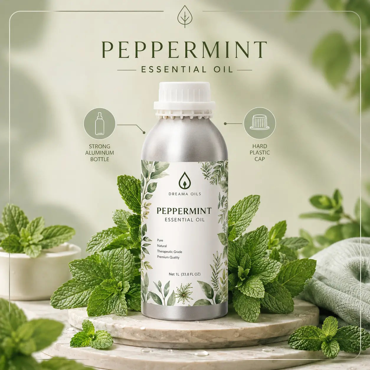 Premium Peppermint Essential Oil – 100% Pure & Natural Available In India