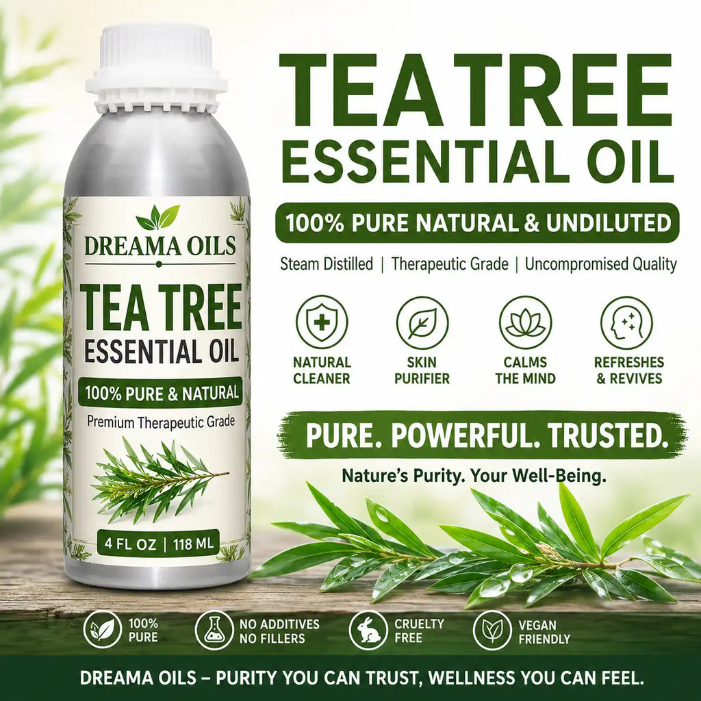 Premium Tea Tree Essential Oil – 100% Pure Natural & Undiluted Available In India