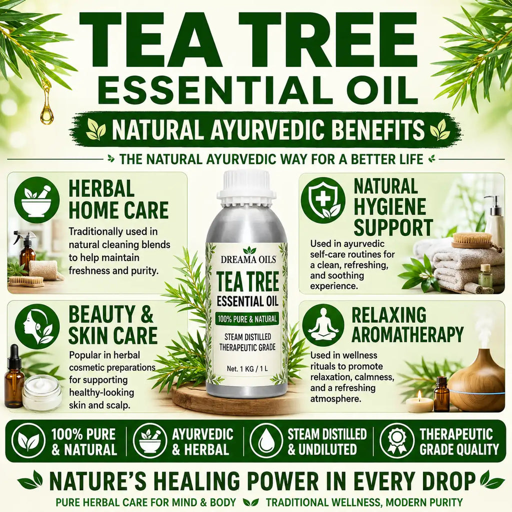 Premium Tea Tree Essential Oil – 100% Pure Natural & Undiluted Available In India