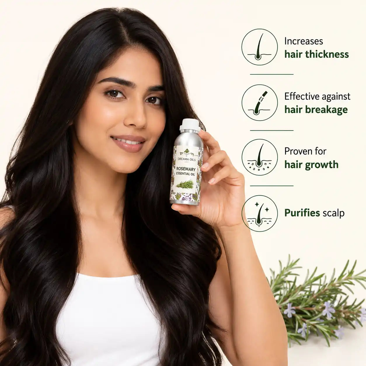 Premium Pure Rosemary Essential Oil – Indian