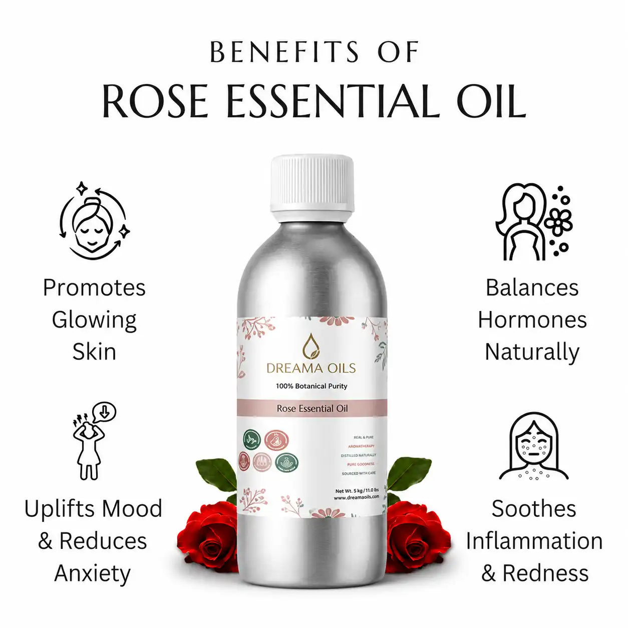 Premium Rose Essential Oil – Pure & Natural