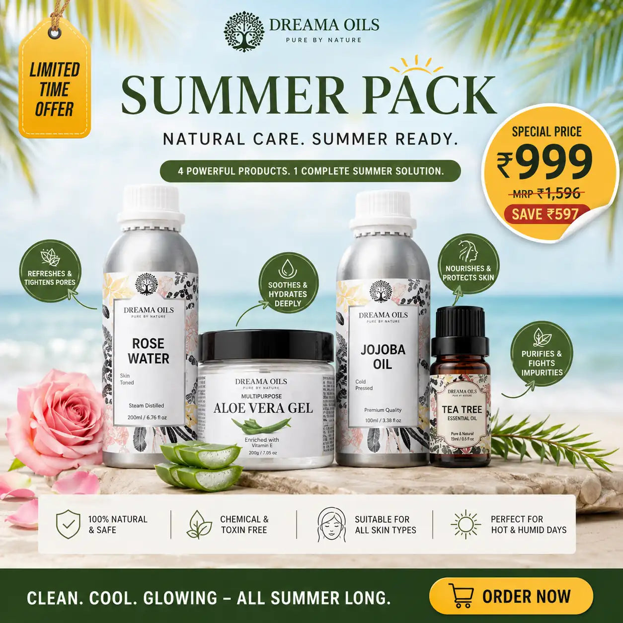 Premium Summer Skin Care Kit Available In India